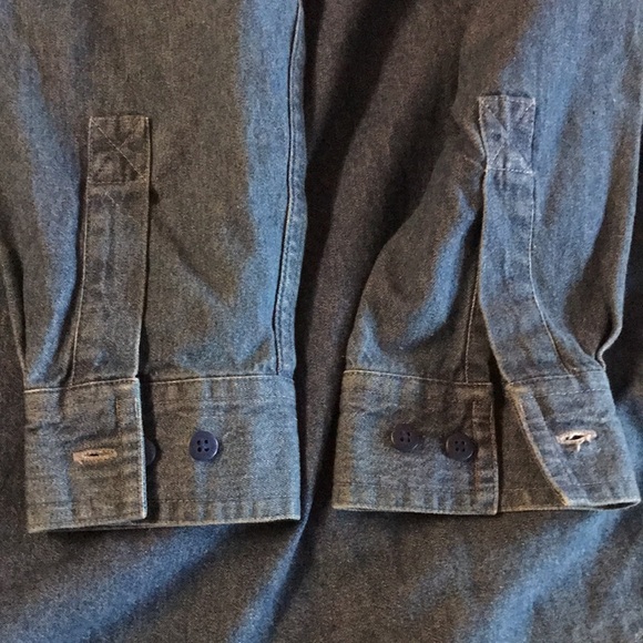 Vintage Disney Embroidered Mickey and Minnie Jean Shirt - Picture 6 of 7